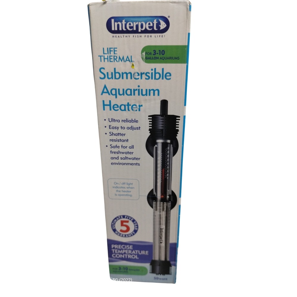 Interpet Submersible Aquarium‎ Heater 50W 3–10 Gallon Adjustable